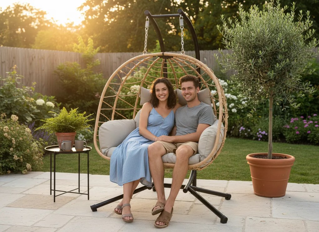 Κρεμαστή πολυθρόνα Fold Plus-Φυσικό