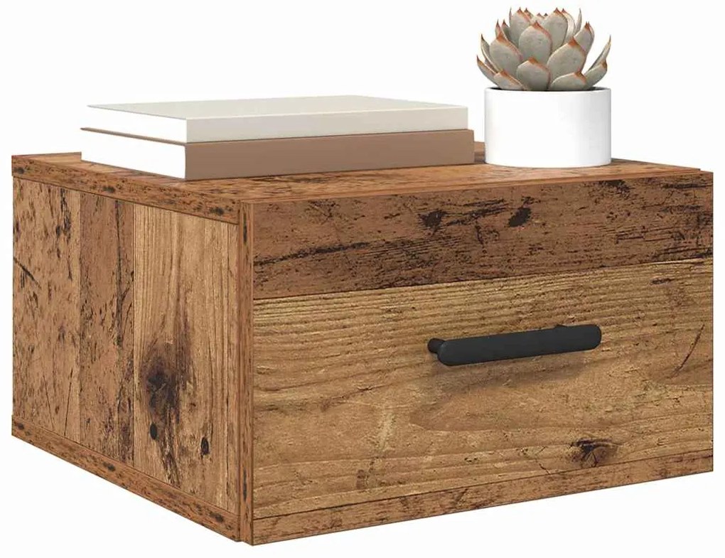 vidaXL Κομοδίνο Παλιό ξύλο 35 x 35 x 20 εκ Επεξεργασμένο ξύλο