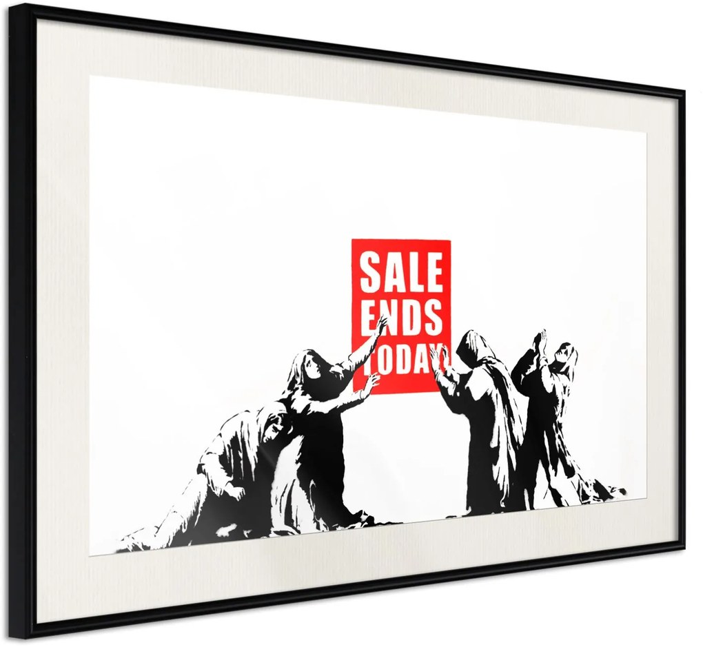 Αφίσα - Banksy: Sale Ends - 60x40 - Μαύρο - Με πασπαρτού