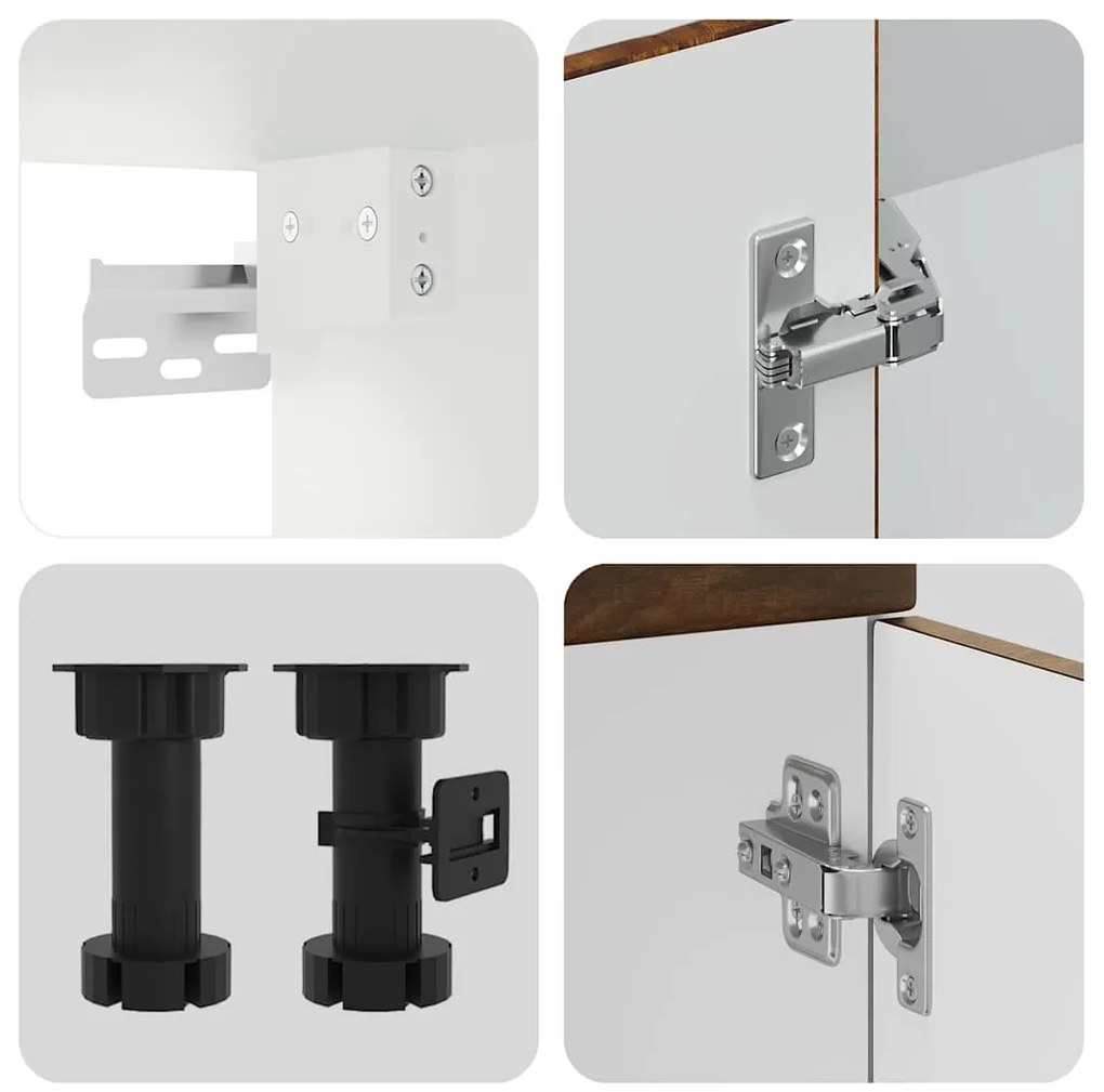 vidaXL Σετ Ντουλάπια Κουζίνας 11 τεμ. Lucca Καπνιστή Δρυς Επεξ. Ξύλο