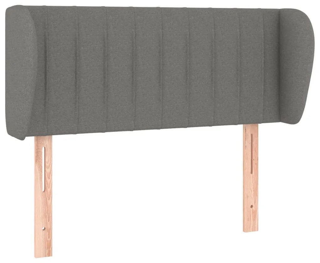 Κεφαλάρι με Πτερύγια Σκούρο Γκρι 103x23x78/88 εκ. Υφασμάτινο 3117373