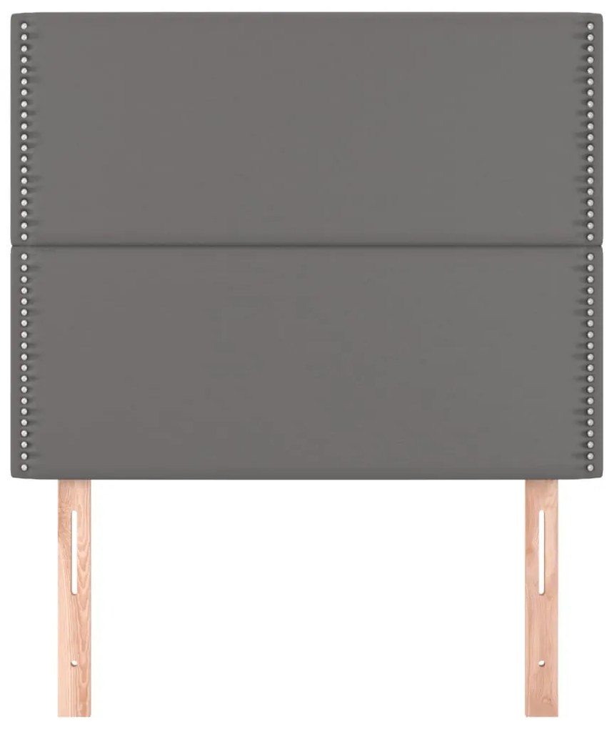 vidaXL Κεφαλάρι Γκρι 90x5x118/128 εκ. από Συνθετικό Δέρμα