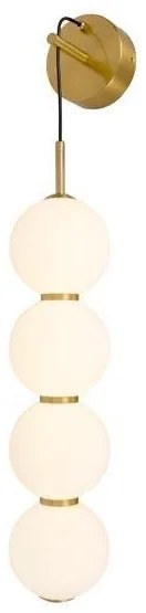 Απλίκα Φωτιστικό Τοίχου LED 19W Μπρονζέ-Λευκό 65cm Arte Illumina Trea 144-18046 Eurolamp-144-18046-Λευκό-Χρυσό 144-18046