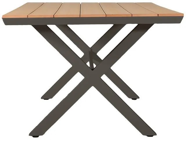 Τραπέζι FL6510 Fylliana Αλουμινίου Polywood Cappuccino 180x100x75 εκ. 180x100x75 εκ.