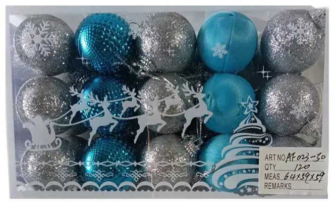 Σετ Χριστουγεννιάτικες μπάλες - 4cm - 30pcs - 02350