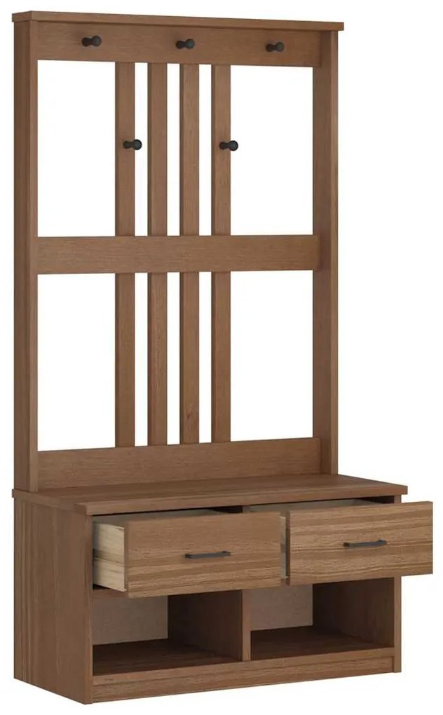 vidaXL Δέντρο χωλ "SANDNES" 87x40x159,5 εκ. Πεύκο μασίφ ξύλο