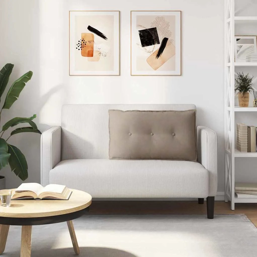 vidaXL Μαξιλάρι Πλάτης Taupe 80 x 50 cm Ύφασμα Μικροΐνας