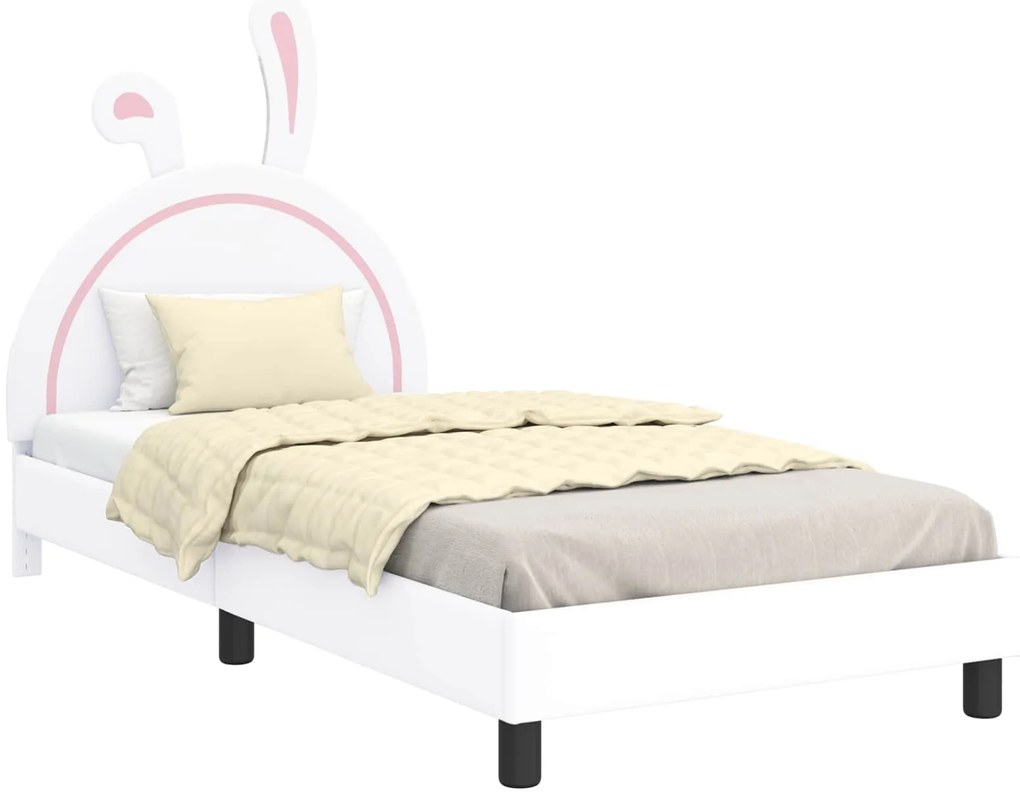 vidaXL Κρεβάτι Παιδικής Κρεβατοκάμαρας με Κεφαλάκι Λευκό 80 x 200 cm