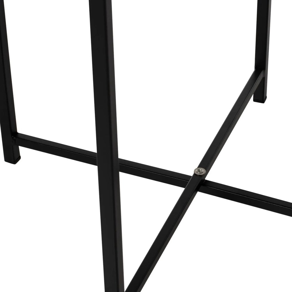 Τραπέζι SAMUEL Χαμηλό Πτυσσόμενο με Αποσπώμενο Δίσκο Μεταλλικό Μαύρο Φ45x52 εκ. 45x45x52 εκ.