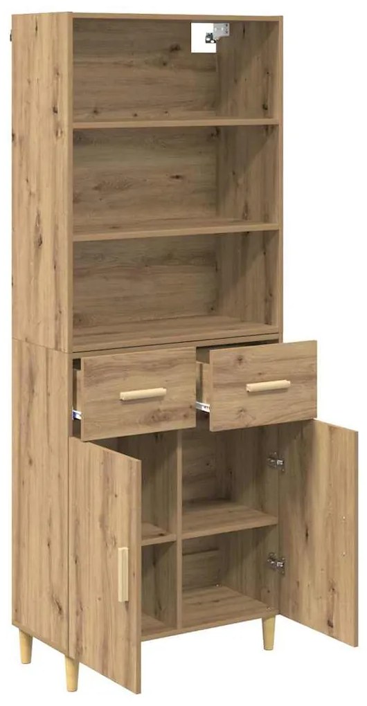 vidaXL Highboard Artisan Oak 69,5 x 32,5 x 180 εκ Επεξεργασμένο ξύλο
