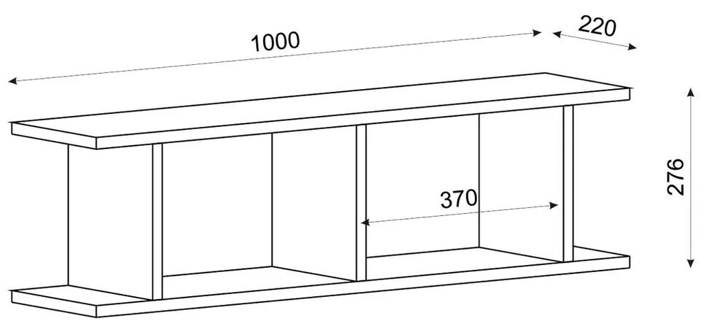 Ράφι Τοίχου ArteLibre VERA Φυσικό Μοριοσανίδα/Μελαμίνη 100x22x28cm
