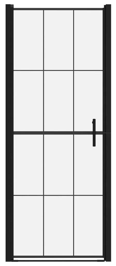 Πόρτα Ντουζιέρας Μαύρη 81 x 195 εκ. από Ψημένο Γυαλί