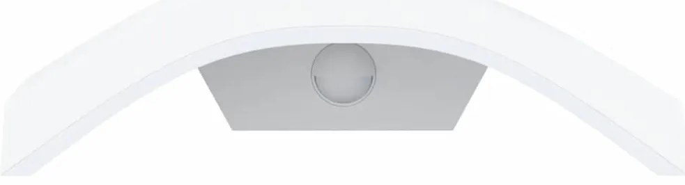 vidaXL Φωτιστικά Τοίχου Εξ. Χώρου LED με Αισθ. 2 τεμ Λευκό Χυτοσ/Αλουμ