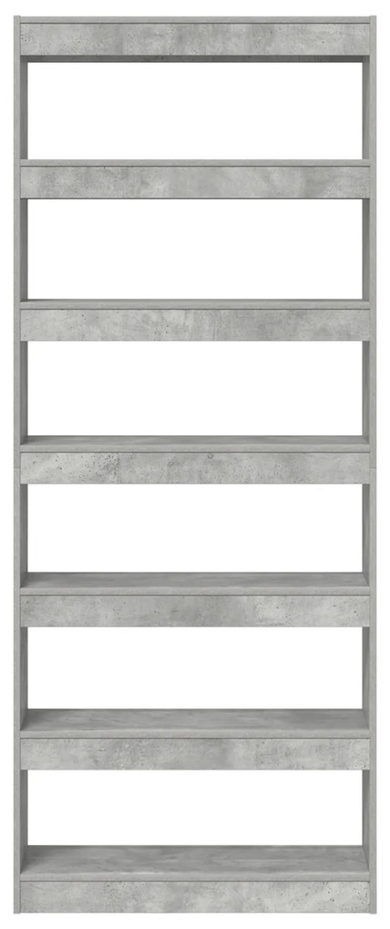 vidaXL Βιβλιοθήκη/Διαχωριστικό Δωματίου Concrete Grey 80x30x198 εκ.