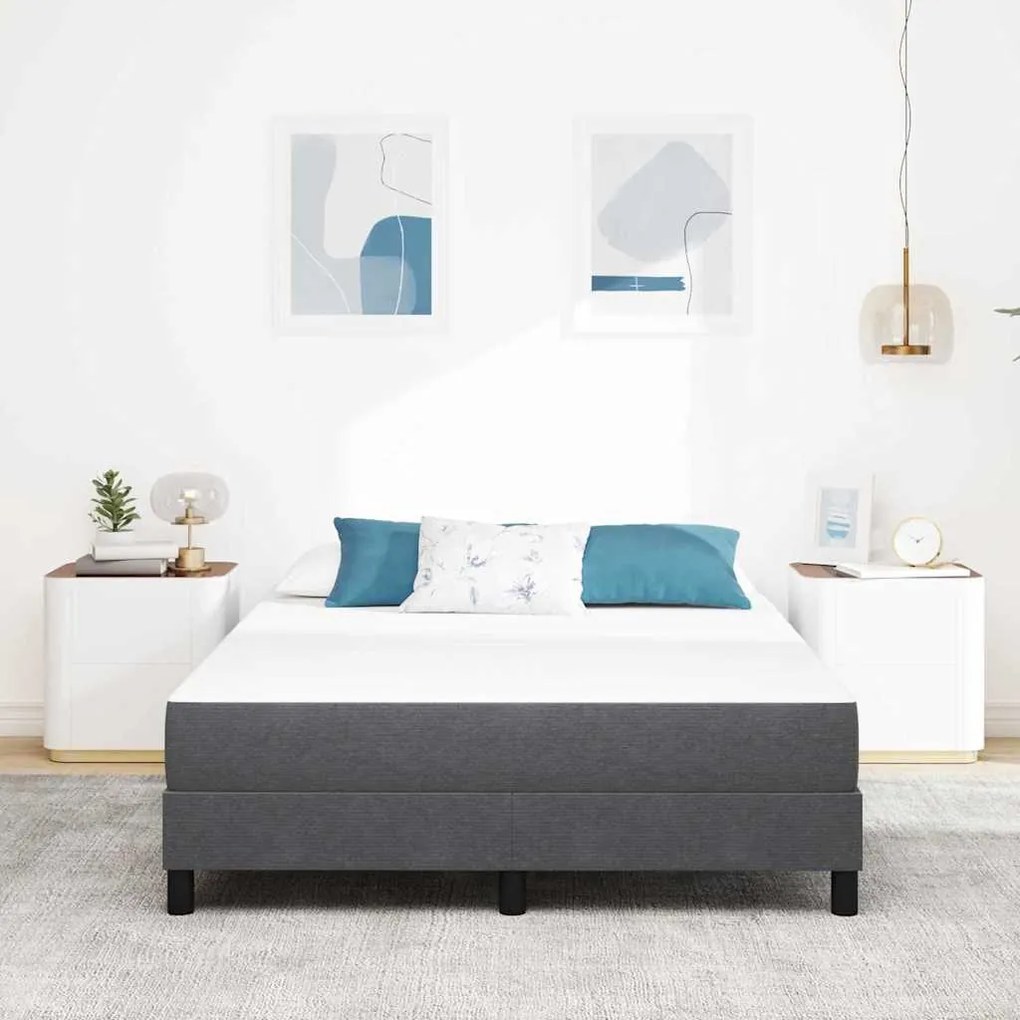 vidaXL Στρώμα Κρεβατιού με στρώμα Γκρι 140 x 200 cm ύφασμα