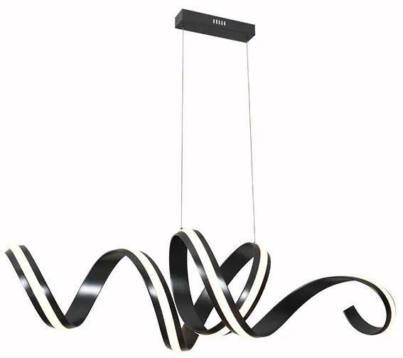 Φωτιστικό Κρεμαστό Μαύρο 125xH150cm Led 55w 3000K 3000lm Triac Dimmable Sun Light UBAN-120S