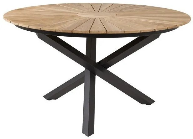 Τραπέζι εξωτερικού χώρου Dallas 2811, Ξύλο, 76cm, Ξύλο Teak, Μαύρο, Μέταλλο, Ξύλο: Ξύλο Teak | Epipla1.gr