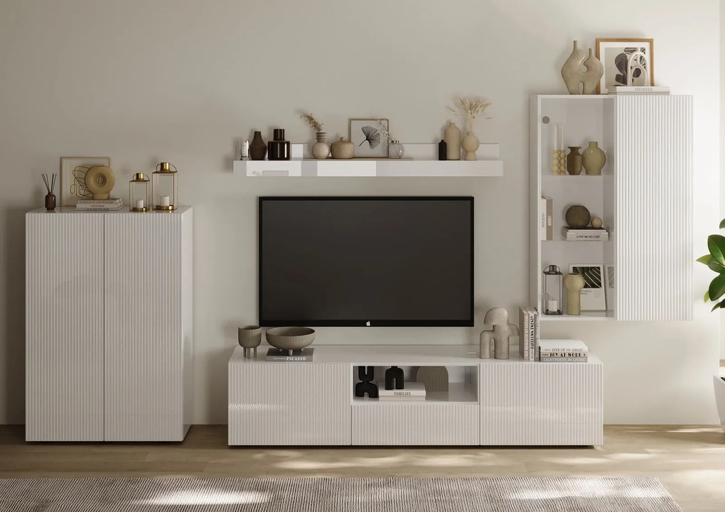 Έπιπλο Τηλεόρασης Ανθρακί Οξειδωμένο 121x43x57