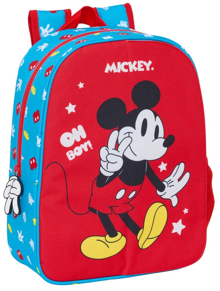 Σχολική Τσάντα Mickey Mouse Clubhouse Fantastic Μπλε Κόκκινο 26 x 34 x 11 cm