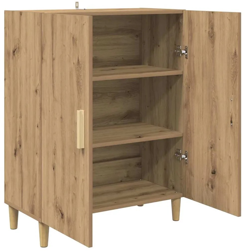 vidaXL Πλαϊνό γραφείο Artisan Oak 70 x 34 x 90 εκ. Επεξεργασμένο ξύλο