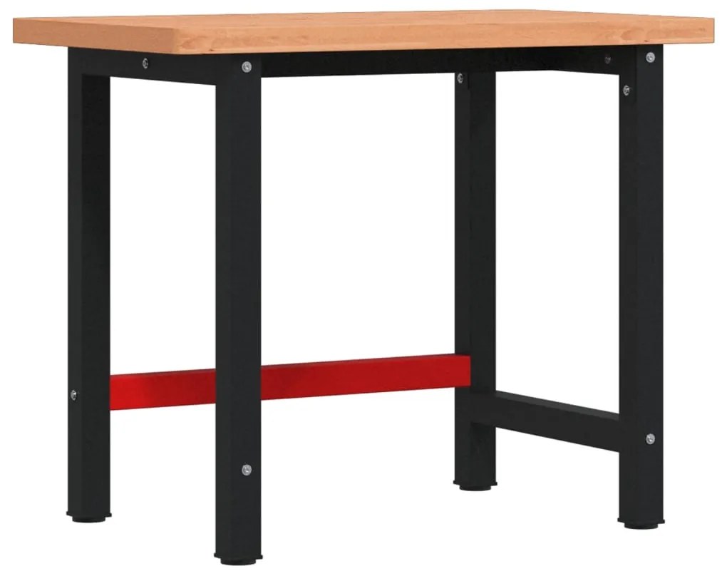 vidaXL Πάγκος Εργασίας Ορθογώνιος 100x60x83 εκ. από Μασίφ Ξύλο Οξιάς