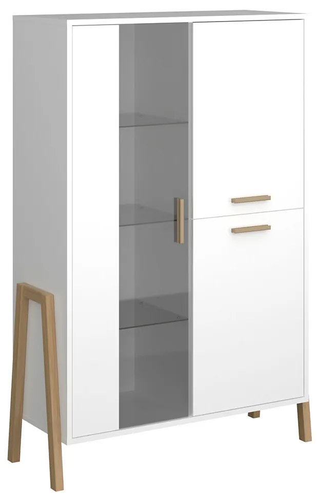 Βιτρίνα Belle Λευκό 102.5x41x152.5cm - TO-BELLE1W2DWHITE - TO-BELLE1W2DWHITE