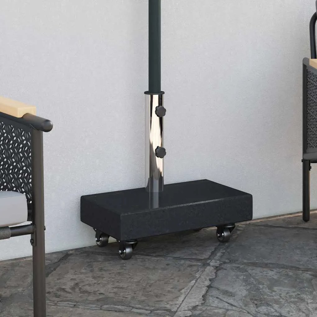 vidaXL Βάση ομπρέλας Μαύρο 45 x 25 x 45 εκ. Γρανίτης και Ατσάλι