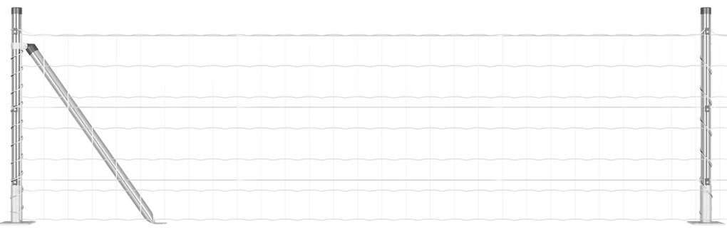 vidaXL Ευρωπαϊκός Φράκτης με 13 Κολώνες 0.4x25 μ Γαλβανισμένο Ατσάλι