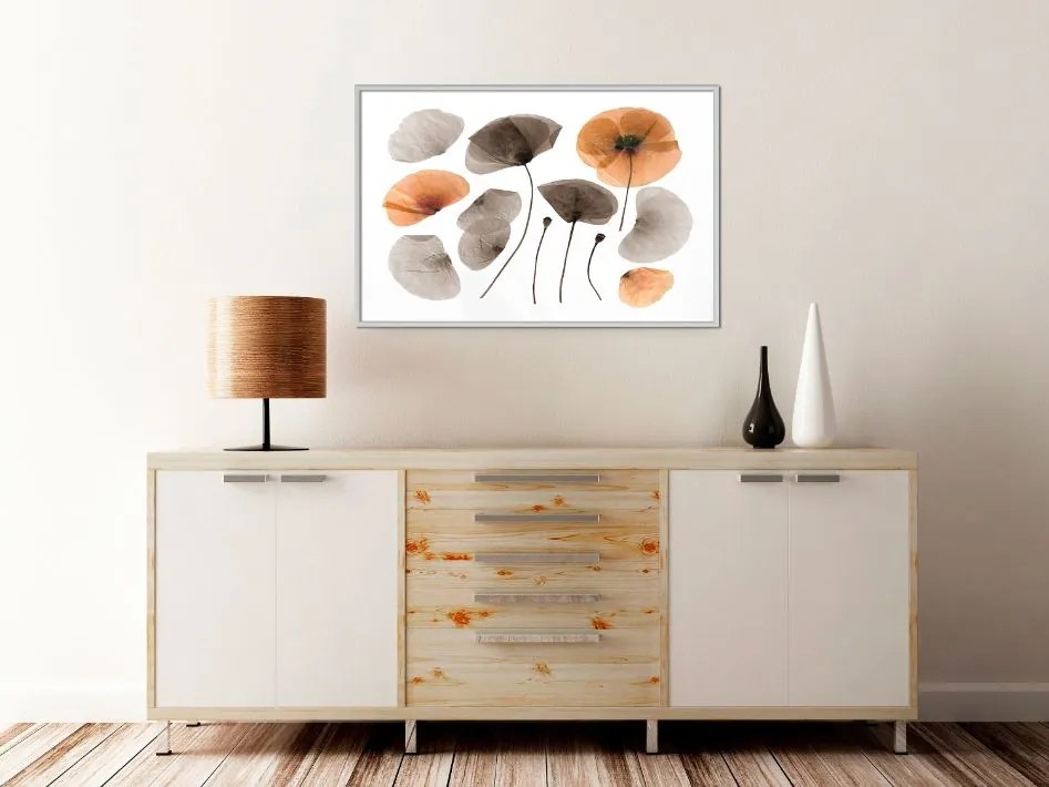 Αφίσα - Dried Poppies - 30x20 - Χρυσό - Με πασπαρτού