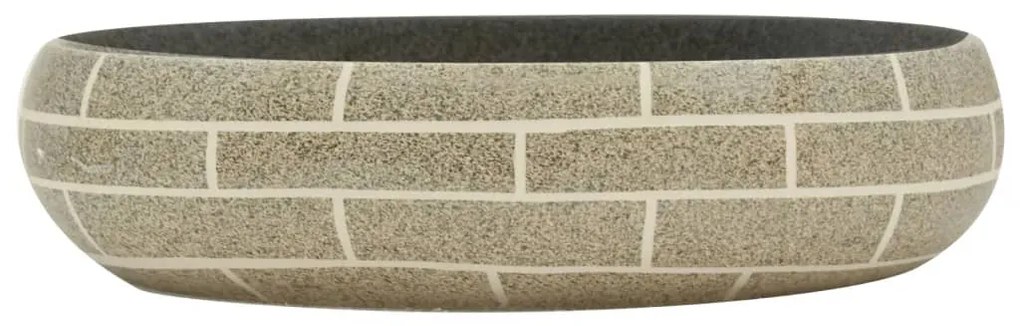 vidaXL Νιπτήρας Οβάλ Πολύχρωμος 59 x 40 x 15 εκ. Κεραμικός