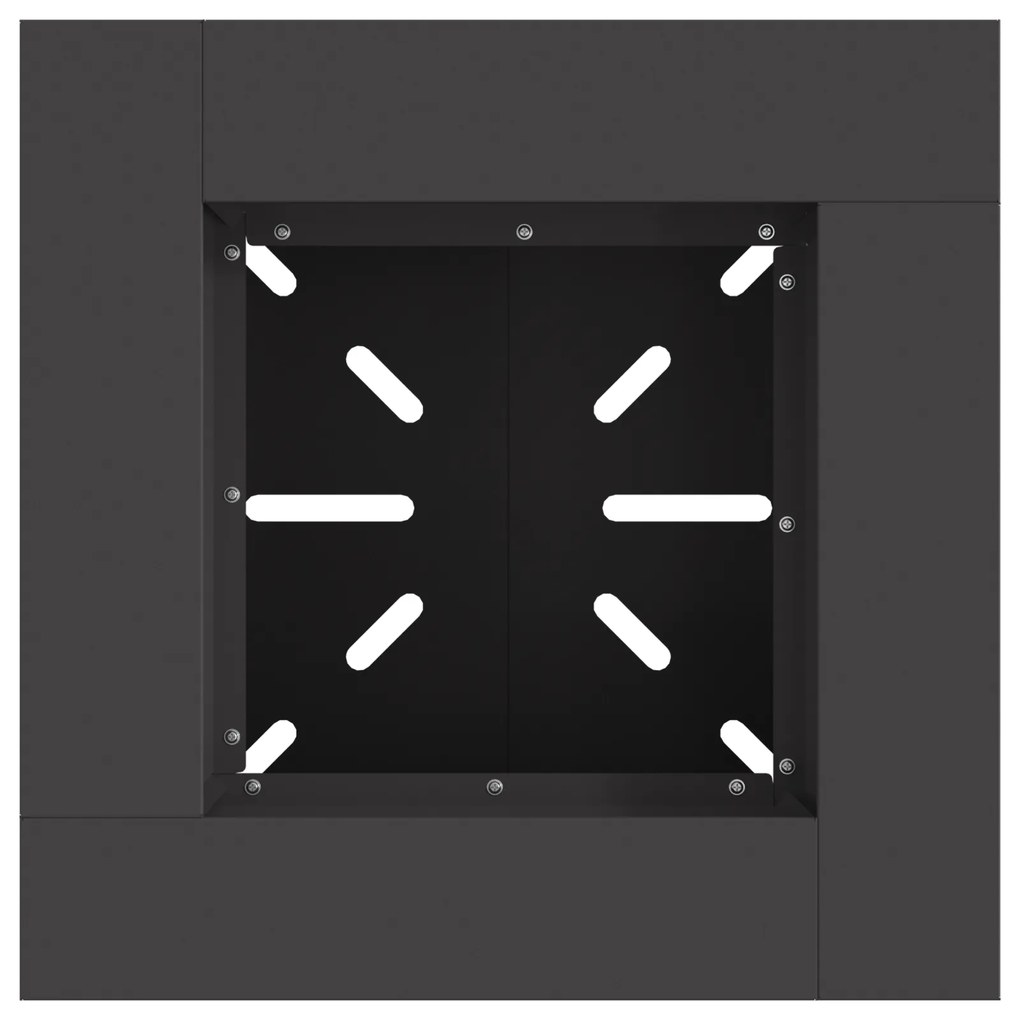 vidaXL Φωτιά 48x48x40 εκ. Μαύρο Ατσάλι