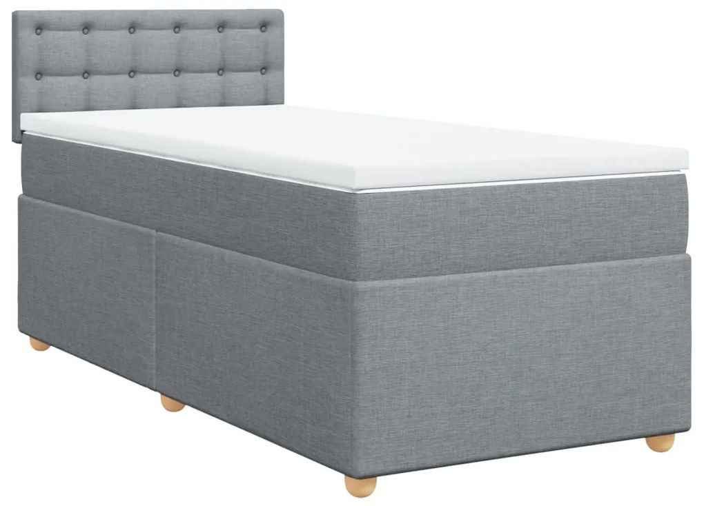 ΚΡΕΒΑΤΙ BOXSPRING ΜΕ ΣΤΡΩΜΑ ΑΝΟΙΧΤΟ ΓΚΡΙ 80X200 ΕΚ. ΥΦΑΣΜΑΤΙΝΟ 3288821