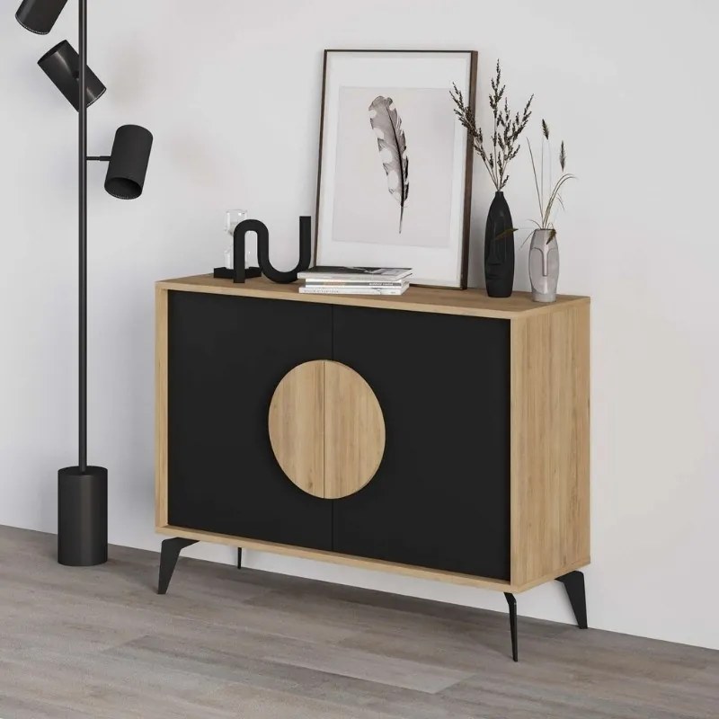 Megapap Μπουφές Gora Sapphire Oak - Silky Black