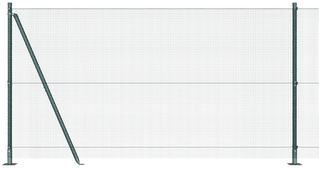 vidaXL Φράχτης με 13 γλωττίδες Πράσινο 1.2x25 μ χάλυβα