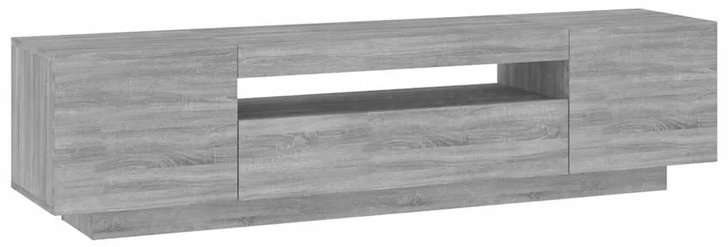 vidaXL Έπιπλο Τηλεόρασης με LED Γκρι Sonoma 160x35x40εκ.