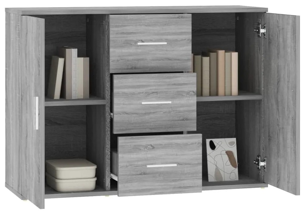 Ντουλάπι Γκρι Sonoma 91 x 29,5 x 65 εκ. από Επεξεργασμένο Ξύλο 823348
