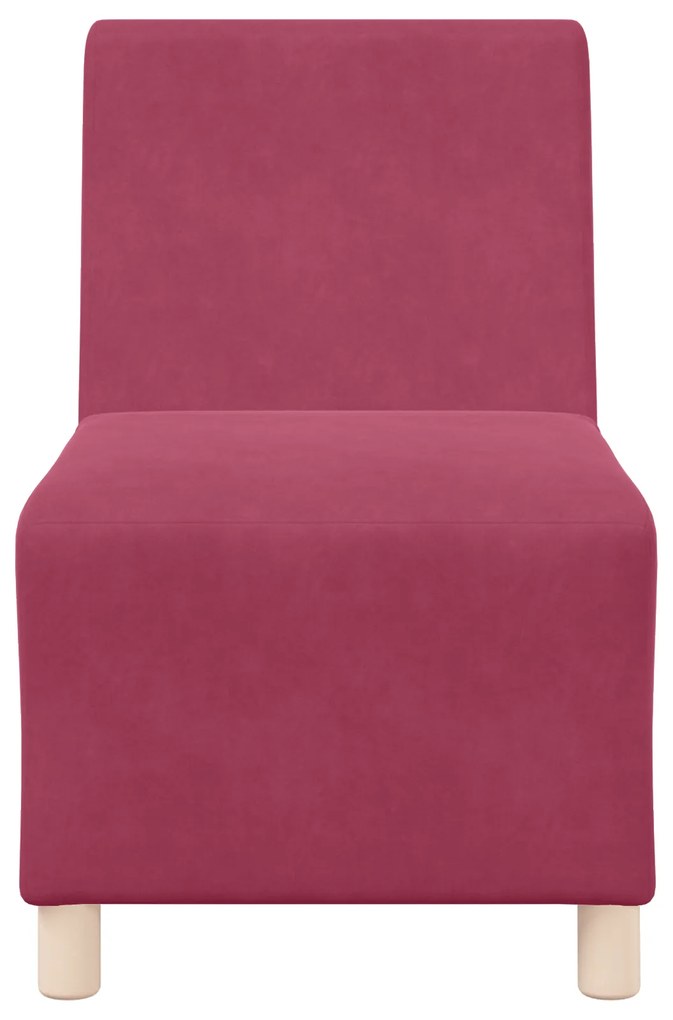 vidaXL Καναπέδες 3 pcs Μπορντό 55 x 74 x 82 εκ. Βελούδο