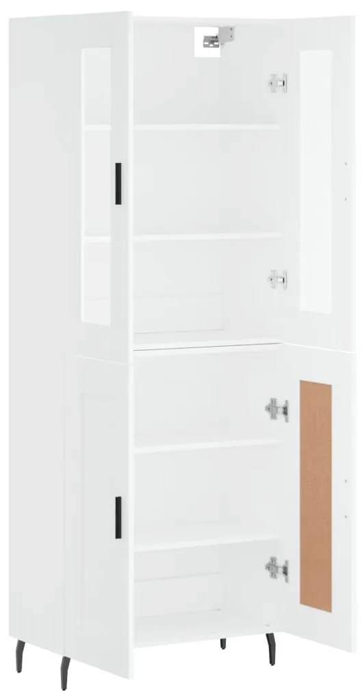 vidaXL Ντουλάπι Λευκό 69,5x34x180 εκ. από Επεξεργασμένο Ξύλο
