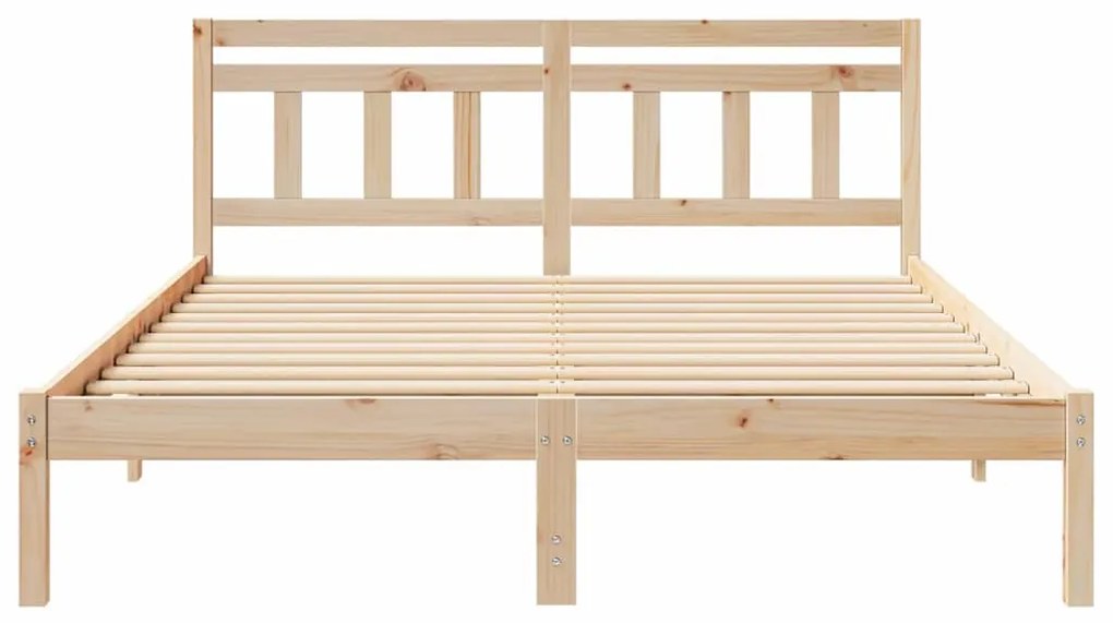 vidaXL Σκελετός Κρεβατιού Καφέ 160 x 200 cm Στερεά ξυλεία πεύκου