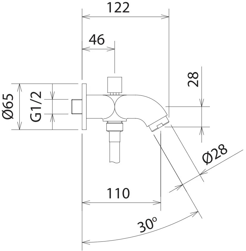 Στόμιο πλήρωσης μπανιέρας LaTorre New Tech 12144