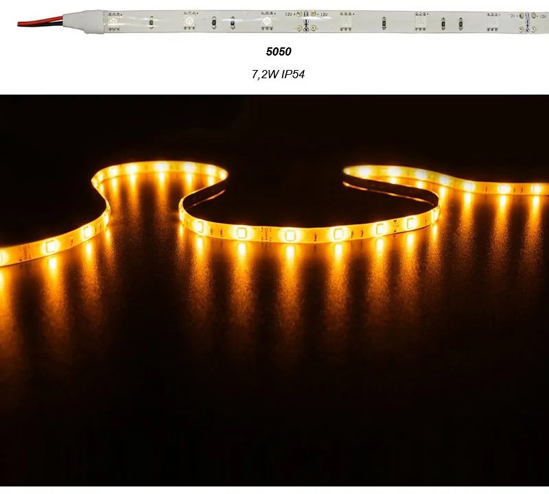 Adeleq Ταινία Led 5 Μέτρα 12Vdc 7.2W Και 30Led Ανά Μέτρο Ip54 Πορτοκαλί 30-3412213