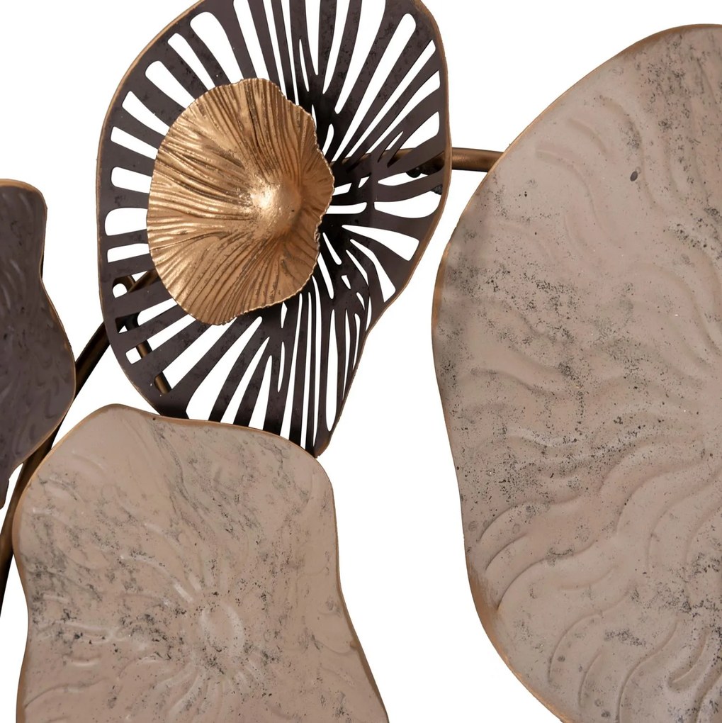 Διακοσμητικό Τοίχου C7163 Μεταλλικό Καφέ-Εκρού-Χρυσό 69x8x69Y εκ. 69x8x69 εκ.