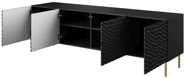 HOLE TV Stand 190 black mat/ black mat DIOMMI CAMA-HOLE-RTV-190-CZ/CZ