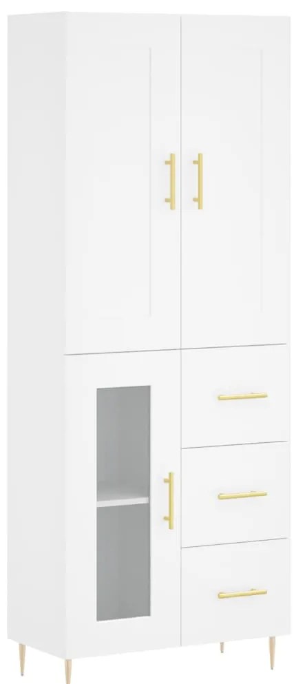 vidaXL Ντουλάπι Λευκό 69,5x34x180 εκ. από Επεξεργασμένο Ξύλο