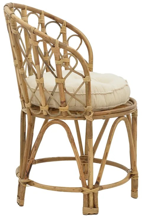 ΠΟΛΥΘΡΟΝΑ ROSTAN INART ΦΥΣΙΚΟ RATTAN ΜΕ ΜΑΞΙΛΑΡΙ 60X46X80ΕΚ