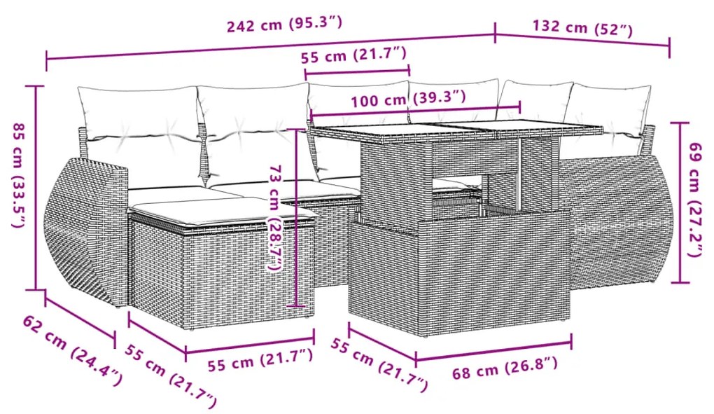 ΣΑΛΟΝΙ ΚΗΠΟΥ ΣΕΤ 7 ΤΕΜ. ΜΠΕΖ ΣΥΝΘΕΤΙΚΟ ΡΑΤΑΝ ΜΕ ΜΑΞΙΛΑΡΙΑ 3268679