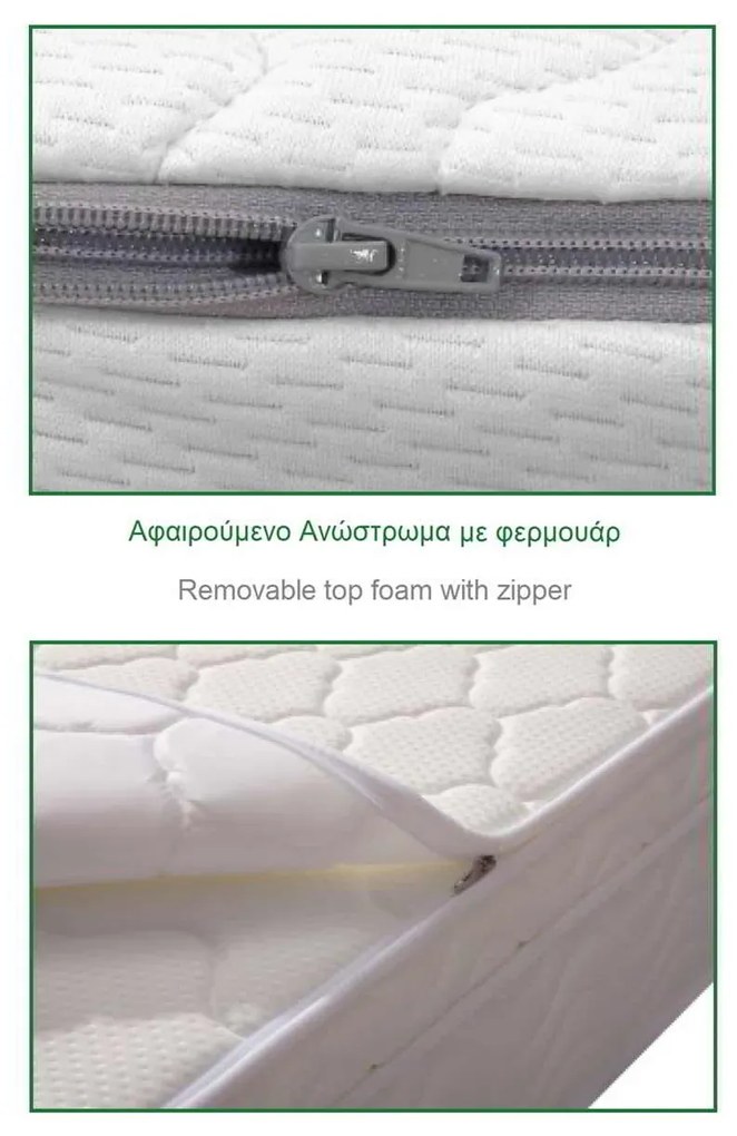 Στρωμα Ανώστρωμα Αφαιρούμενο Memory Foam / Pocket Spring . Διάσταση: 160x200x29cm