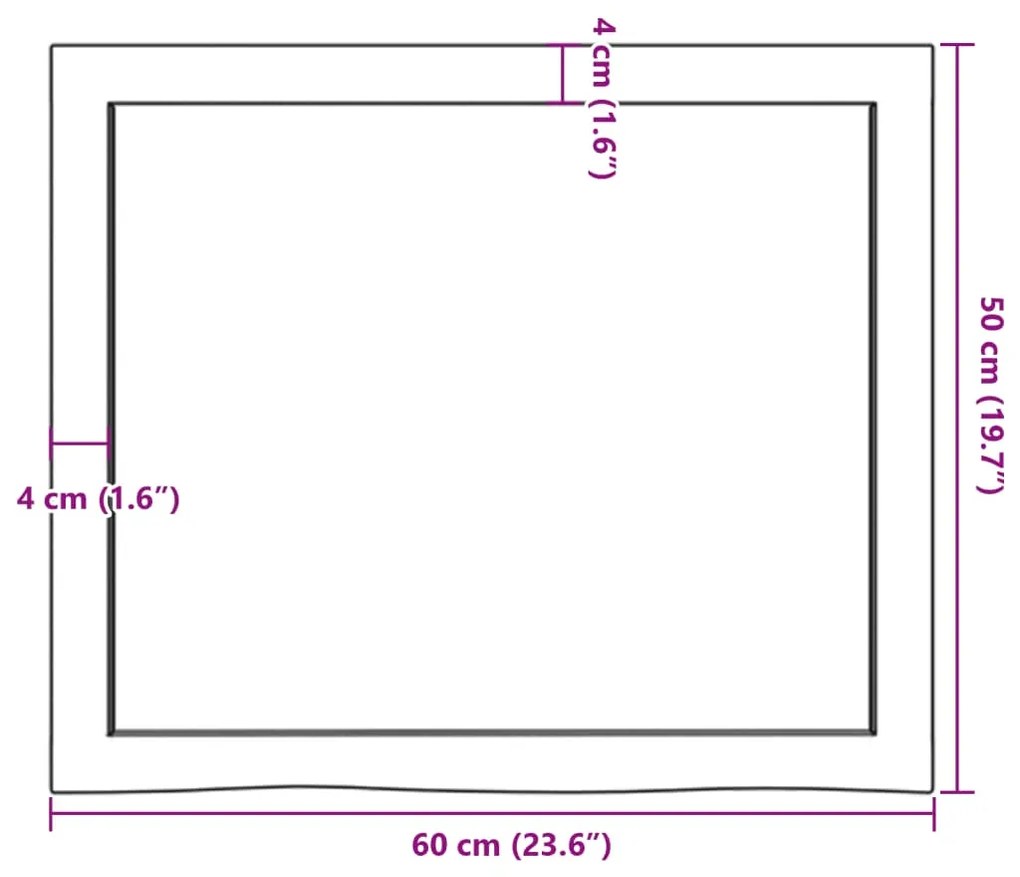 ΠΑΓΚΟΣ ΜΠΑΝΙΟΥ 60 X 50 X (2-4) ΕΚ. ΑΠΟ ΑΚΑΤΕΡΓΑΣΤΟ ΜΑΣΙΦ ΞΥΛΟ 3156012