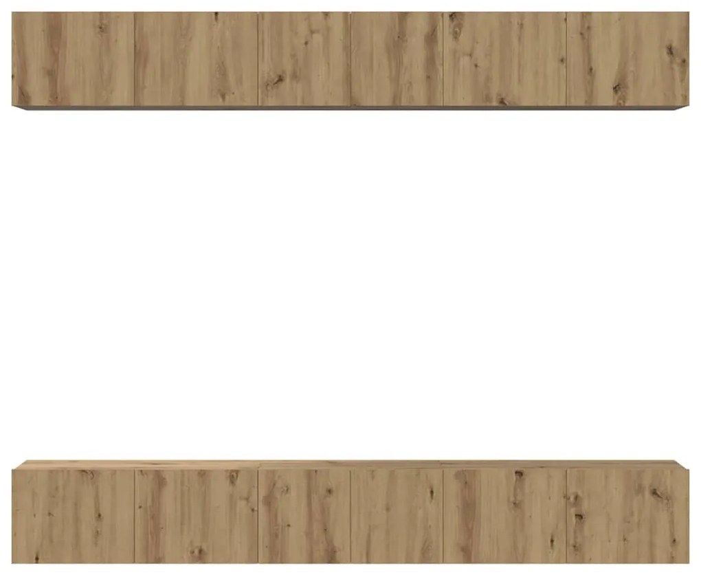vidaXL Σετ επίπλου τηλεόρασης 6 pcs artisan δρυς 80 x 30 x 30 εκ
