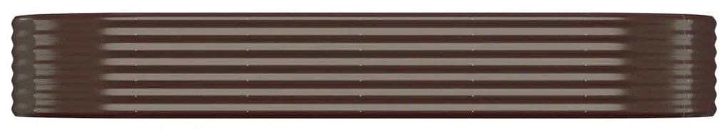 vidaXL Ζαρντινιέρα Καφέ 249x100x36 εκ. Γαλβανισμένος χάλυβας